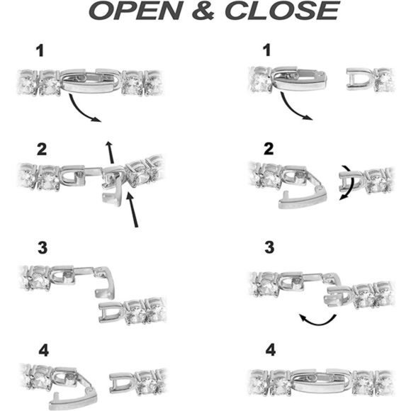 14K Rose Gold Plated 3mm Cubic Zirconia Classic Tennis Bracelet Women Bracelets - Picture 4 of 5